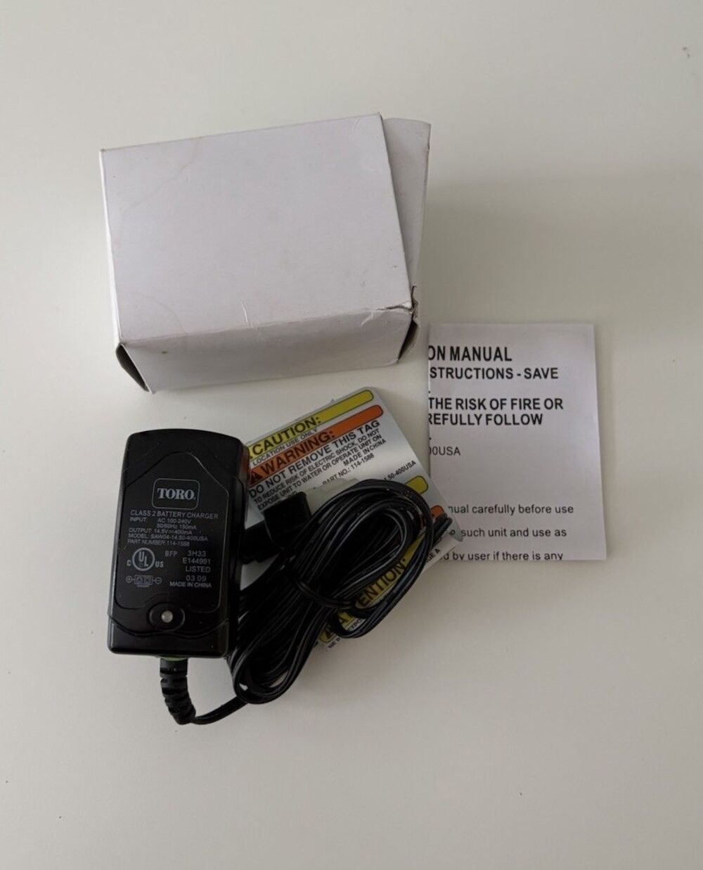 Genuine Toro Battery Charger SAW04-14.50-400USA (114-1588) Original 14.5V 400mA